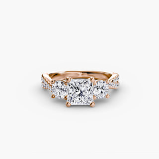 || #metal_rose gold #diamond shape_princess