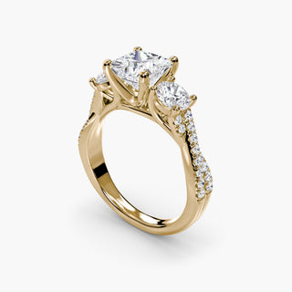 || #metal_yellow gold #diamond shape_princess