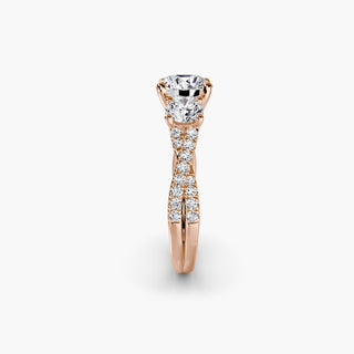 || #metal_rose gold #diamond shape_round