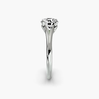 Split shank engagement ring setting in white gold showing the split-shank band profile. || #metal_white gold|platinum #diamond shape_round