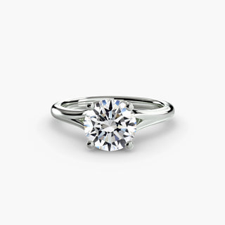 Split Shank Cathedral Solitaire Engagement Ring
