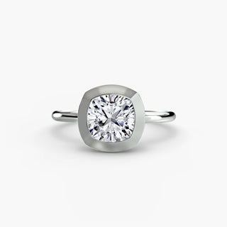 Chunky Bezel Solitaire Ring