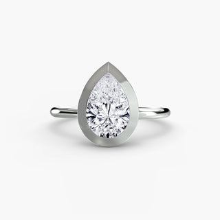 Chunky Bezel Solitaire Ring