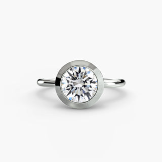 Chunky Bezel Solitaire Ring