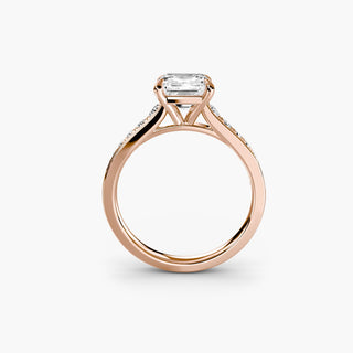 Reverse tapered channel set engagement ring with lab-grown diamonds, featuring a sleek and elegant design from LabGrownDiamonds.com.