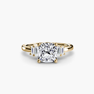 Graduated Baguette Accent Engagement Ring
