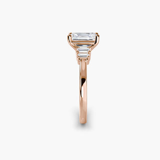 || #metal_rose gold #diamond shape_emerald