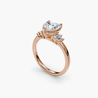 || #metal_rose gold #diamond shape_emerald