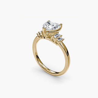 || #metal_yellow gold #diamond shape_heart