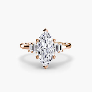|| #metal_rose gold #diamond shape_marquise