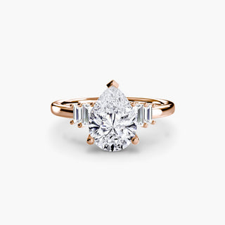 || #metal_rose gold #diamond shape_pear
