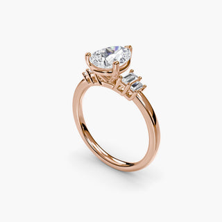 || #metal_rose gold #diamond shape_pear