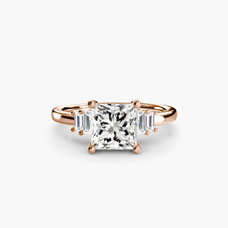 || #metal_rose gold #diamond shape_princess