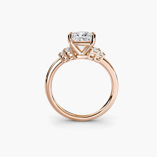 || #metal_rose gold #diamond shape_princess
