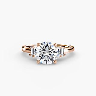|| #metal_rose gold #diamond shape_round