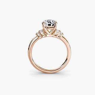 || #metal_rose gold #diamond shape_round