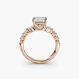 || #metal_rose gold #diamond shape_asscher