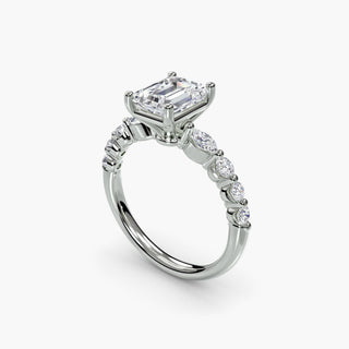 || #metal_white gold|platinum #diamond shape_emerald