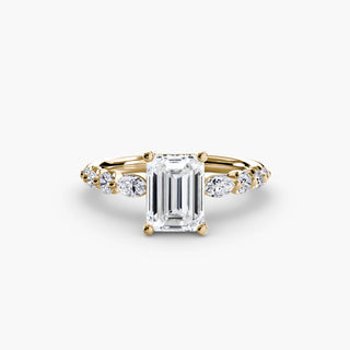 || #metal_yellow gold #diamond shape_emerald