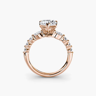 || #metal_rose gold #diamond shape_heart