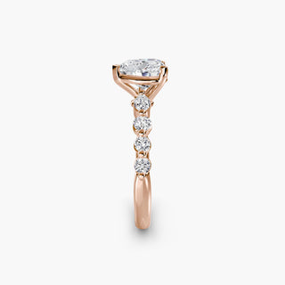 || #metal_rose gold #diamond shape_heart