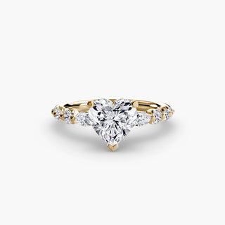 || #metal_yellow gold #diamond shape_heart