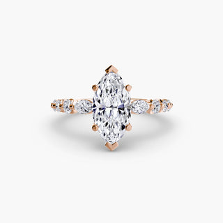 || #metal_rose gold #diamond shape_marquise
