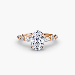 || #metal_rose gold #diamond shape_oval