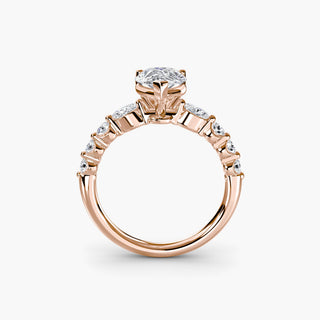 || #metal_rose gold #diamond shape_pear