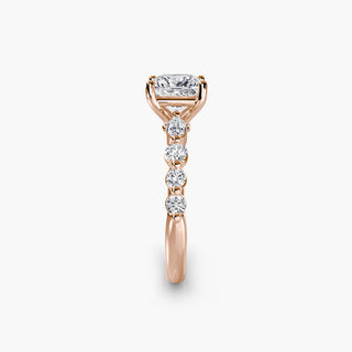 || #metal_rose gold #diamond shape_princess