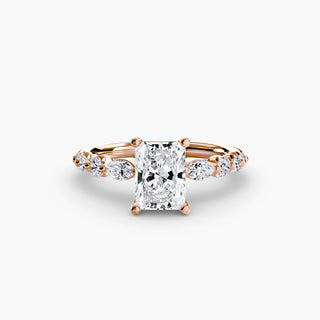 || #metal_rose gold #diamond shape_radiant