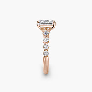 || #metal_rose gold #diamond shape_radiant