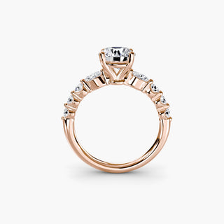 || #metal_rose gold #diamond shape_round