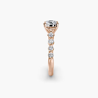 || #metal_rose gold #diamond shape_round