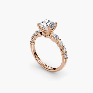 || #metal_rose gold #diamond shape_round