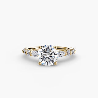 || #metal_yellow gold #diamond shape_round