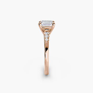 || #metal_rose gold #diamond shape_asscher