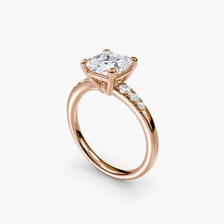 || #metal_rose gold #diamond shape_asscher
