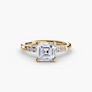 || #metal_yellow gold #diamond shape_asscher