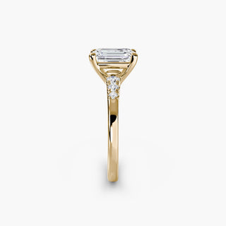 || #metal_yellow gold #diamond shape_emerald