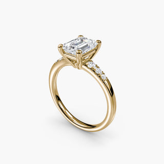 || #metal_yellow gold #diamond shape_emerald