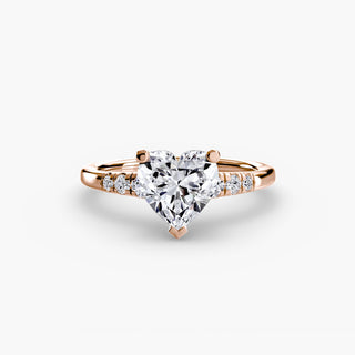 || #metal_rose gold #diamond shape_heart
