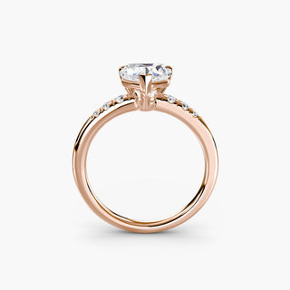 || #metal_rose gold #diamond shape_heart
