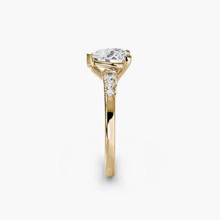 || #metal_yellow gold #diamond shape_heart
