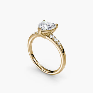 || #metal_yellow gold #diamond shape_heart