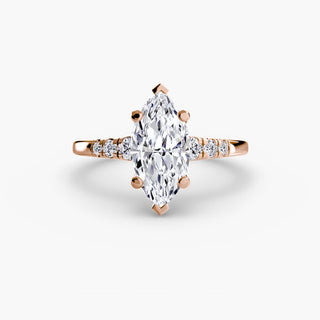 || #metal_rose gold #diamond shape_marquise