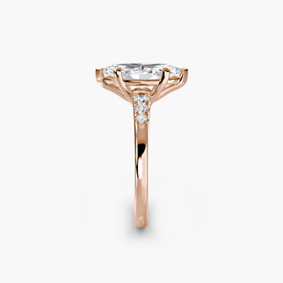 || #metal_rose gold #diamond shape_marquise