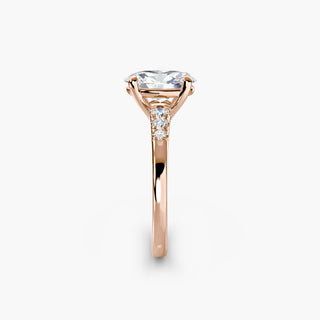 || #metal_rose gold #diamond shape_oval
