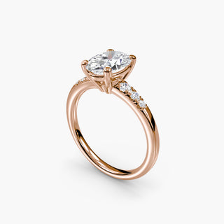 || #metal_rose gold #diamond shape_oval
