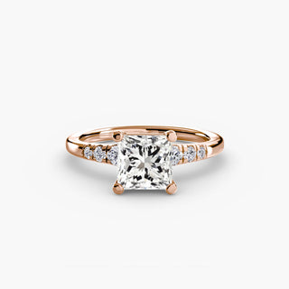 || #metal_rose gold #diamond shape_princess